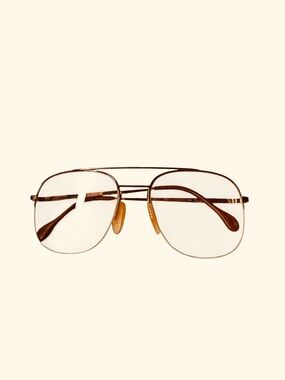 Vintage 80s Zeiss Eyeglasses West Germany Half Rim Aviator FRAMES ONLY.